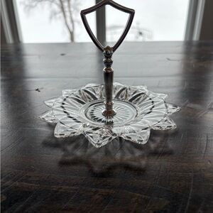 vintage Petal pattern tidbit plate by Federal Glass